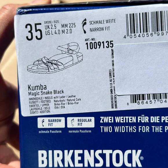 Kumba Birko-Flor Black/Navy, Brand new Birkenstocks. Never worn. Sz 35 - Picture 7 of 7